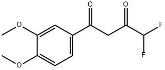 1-(3,4-二甲氧基苯基)-4,4-二氟丁烷-1,3-二酮 结构式