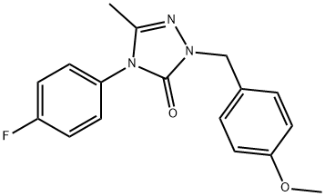 4-(4-FLUOROPHENYL)-2-(4-METHOXYBENZYL)-5-METHYL-2,4-DIHYDRO-3H-1,2,4-TRIAZOL-3-ONE 结构式