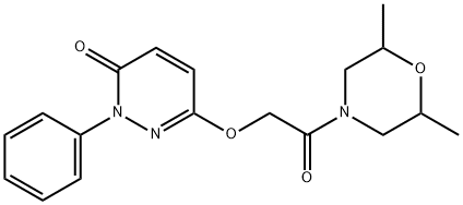 6-[2-(2,6-DIMETHYLMORPHOLINO)-2-OXOETHOXY]-2-PHENYL-3(2H)-PYRIDAZINONE 结构式