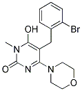 5-(2-BROMOBENZYL)-6-HYDROXY-1-METHYL-4-MORPHOLIN-4-YLPYRIMIDIN-2(1H)-ONE 结构式