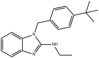 1-[4-(TERT-BUTYL)BENZYL]-N-ETHYL-1H-1,3-BENZIMIDAZOL-2-AMINE 结构式