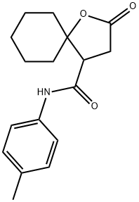 N-(4-METHYLPHENYL)-2-OXO-1-OXASPIRO[4.5]DECANE-4-CARBOXAMIDE 结构式