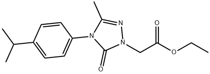 Ethyl 2-[4-(4-isopropylphenyl)-3-methyl-5-oxo-4,5-dihydro-1H-1,2,4-triazol-1-yl]acetate 结构式