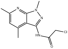 2-CHLORO-N-(1,4,6-TRIMETHYL-1H-PYRAZOLO[3,4-B]PYRIDIN-3-YL)ACETAMIDE 结构式