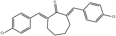 2,7-BIS[(4-CHLOROPHENYL)METHYLENE]CYCLOHEPTANONE 结构式