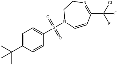 1-([4-(TERT-BUTYL)PHENYL]SULFONYL)-5-[CHLORO(DIFLUORO)METHYL]-2,3-DIHYDRO-1H-1,4-DIAZEPINE 结构式