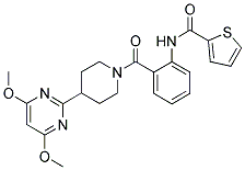 N-[2-((4-(4,6-DIMETHOXYPYRIMIDIN-2-YL)PIPERIDIN-1-YL)CARBONYL)PHENYL]THIOPHENE-2-CARBOXAMIDE 结构式