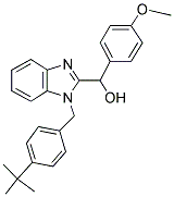 (1-(4-TERT-BUTYLBENZYL)-1H-BENZO[D]IMIDAZOL-2-YL)(4-METHOXYPHENYL)METHANOL 结构式