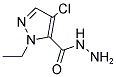 4-CHLORO-2-ETHYL-2 H-PYRAZOLE-3-CARBOXYLIC ACID HYDRAZIDE 结构式