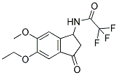 N-(5-ETHOXY-6-METHOXY-3-OXO-2,3-DIHYDRO-1H-INDEN-1-YL)-2,2,2-TRIFLUOROACETAMIDE 结构式