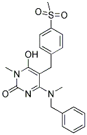 4-(BENZYL-METHYL-AMINO)-6-HYDROXY-5-(4-METHANESULFONYL-BENZYL)-1-METHYL-1H-PYRIMIDIN-2-ONE 结构式