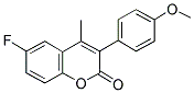 6-FLUORO-3-(4-METHOXYPHENYL)-4-METHYL COUMARIN 结构式