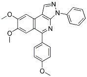 7,8-DIMETHOXY-5-(4-METHOXYPHENYL)-3-PHENYL-3H-PYRAZOLO[3,4-C]ISOQUINOLINE 结构式