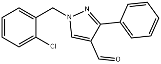 1-(2-氯苄基)-3-苯基-1H-吡唑-4-甲醛 结构式