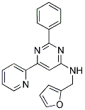 N-(2-FURYLMETHYL)-2-PHENYL-6-PYRIDIN-2-YLPYRIMIDIN-4-AMINE 结构式