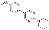 5-(4-METHOXYPHENYL)-2-PIPERIDIN-1-YLPYRIMIDINE 结构式