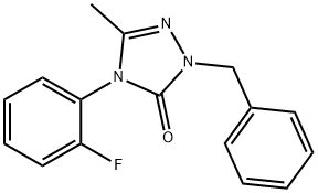 2-Benzyl-4-(2-fluorophenyl)-5-methyl-2,4-dihydro-3H-1,2,4-triazol-3-one 结构式