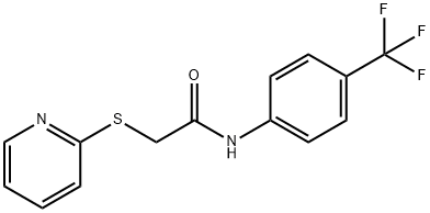 2-(2-PYRIDINYLSULFANYL)-N-[4-(TRIFLUOROMETHYL)PHENYL]ACETAMIDE 结构式