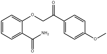 2-(2-(4-甲氧基苯基)-2-氧代乙氧基)苯甲酰胺 结构式