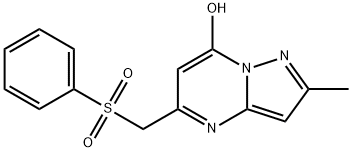 2-METHYL-5-[(PHENYLSULFONYL)METHYL]PYRAZOLO[1,5-A]PYRIMIDIN-7-OL 结构式