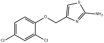 4-(2,4-二氯苯氧基甲基)-1,3-噻唑-2-胺 结构式