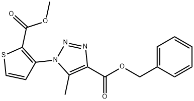 BENZYL 1-[2-(METHOXYCARBONYL)-3-THIENYL]-5-METHYL-1H-1,2,3-TRIAZOLE-4-CARBOXYLATE 结构式