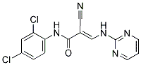 N-(2,4-DICHLOROPHENYL)-2-NITRILO-3-(PYRIMIDIN-2-YLAMINO)PROP-2-ENAMIDE 结构式