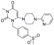 1-(4-METHANESULFONYL-BENZYL)-3-METHYL-6-(4-PYRIDIN-2-YL-PIPERAZIN-1-YL)-1H-PYRIMIDINE-2,4-DIONE 结构式