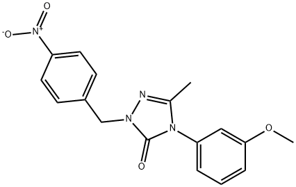 4-(3-METHOXYPHENYL)-5-METHYL-2-(4-NITROBENZYL)-2,4-DIHYDRO-3H-1,2,4-TRIAZOL-3-ONE 结构式