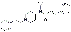 N-Cyclopropyl-3-phenyl-N-(1-(2-phenylethyl)piperidin-4-yl)-(2E)-propenamide 结构式