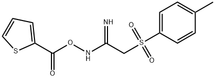 2-AMINO-1-AZA-3-((4-METHYLPHENYL)SULFONYL)PROP-1-ENYL THIOPHENE-2-CARBOXYLATE 结构式