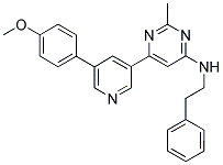 (6-[5-(4-METHOXY-PHENYL)-PYRIDIN-3-YL]-2-METHYL-PYRIMIDIN-4-YL)-PHENETHYL-AMINE 结构式