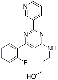 3-([6-(2-FLUOROPHENYL)-2-PYRIDIN-3-YLPYRIMIDIN-4-YL]AMINO)PROPAN-1-OL 结构式