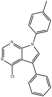 4-CHLORO-5-PHENYL-7-(P-TOLYL)-7H-PYRROLO[2,3-D]PYRIMIDINE 结构式