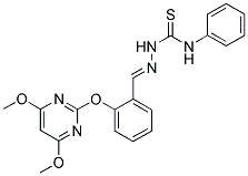 N-[1-AZA-2-[2-[(4,6-DIMETHOXYPYRIMIDIN-2-YL)OXY]PHENYL]ETHENYL]-N'-PHENYLTHIOUREA 结构式