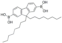 9,9-DIOCTYLFLUORENE-2,7-DIBORONIC ACID 结构式