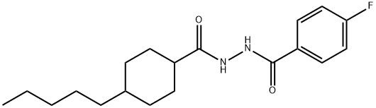 4-FLUORO-N'-[(4-PENTYLCYCLOHEXYL)CARBONYL]BENZENECARBOHYDRAZIDE 结构式