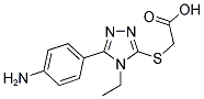 [5-(4-AMINO-PHENYL)-4-ETHYL-4 H-[1,2,4]TRIAZOL-3-YLSULFANYL]-ACETIC ACID 结构式