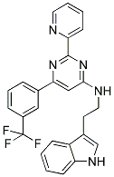 [2-(1H-INDOL-3-YL)-ETHYL]-[2-PYRIDIN-2-YL-6-(3-TRIFLUOROMETHYL-PHENYL)-PYRIMIDIN-4-YL]-AMINE 结构式
