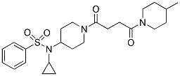 4-(CYCLOPROPYL(PHENYLSULPHONYL)AMINO)-1-[1,4-DIOXO-4-(4-METHYLPIPERIDIN-1-YL)BUTYL]PIPERIDINE 结构式