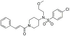 4-[((4-CHLOROPHENYL)SULPHONYL)(2-METHOXYETHYL)AMINO]-1-(1-OXO-3-PHENYL-(2E)-PROPENYL)PIPERIDINE 结构式