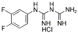 1-(3,4-Difluorophenyl)biguanide hydrochloride 结构式