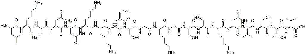 H-Leu-Lys-Cys-Asn-Asp-Lys-Lys-Phe-Ser-Gly-Lys-Gly-Ser-Cys-Lys-Asn-Val-Ser-Thr-Val-OH 结构式