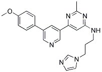 (3-IMIDAZOL-1-YL-PROPYL)-(6-[5-(4-METHOXY-PHENYL)-PYRIDIN-3-YL]-2-METHYL-PYRIMIDIN-4-YL)-AMINE 结构式