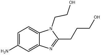 3-(5-氨基-1-(2-羟乙基)-1H-苯并[D]咪唑-2-基)丙-1-醇 结构式
