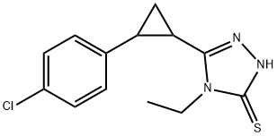 5-(2-(4-氯苯基)环丙基)-4-乙基-4H-1,2,4-三唑-3-硫醇 结构式