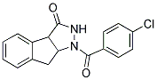 1,2,3,3a,8,8a-Hexahydro-1-(4-chlorobenzoyl)indeno[2,1-c]pyrazol-3-one 结构式