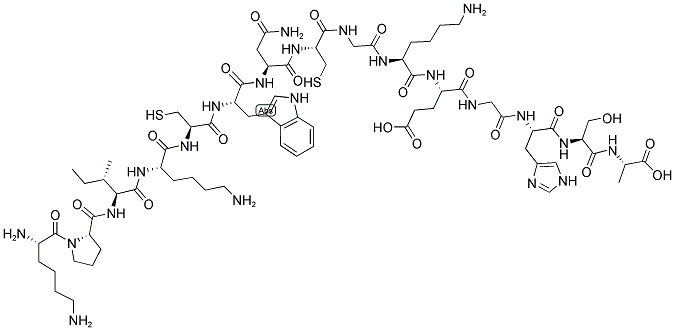 H-LYS-PRO-ILE-LYS-CYS-TRP-ASN-CYS-GLY-LYS-GLU-GLY-HIS-SER-ALA-OH 结构式