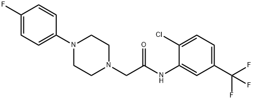 N-[2-CHLORO-5-(TRIFLUOROMETHYL)PHENYL]-2-[4-(4-FLUOROPHENYL)PIPERAZINO]ACETAMIDE 结构式