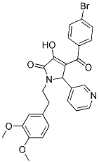 4-(4-BROMOBENZOYL)-1-(3,4-DIMETHOXYPHENETHYL)-3-HYDROXY-5-(PYRIDIN-3-YL)-1H-PYRROL-2(5H)-ONE 结构式